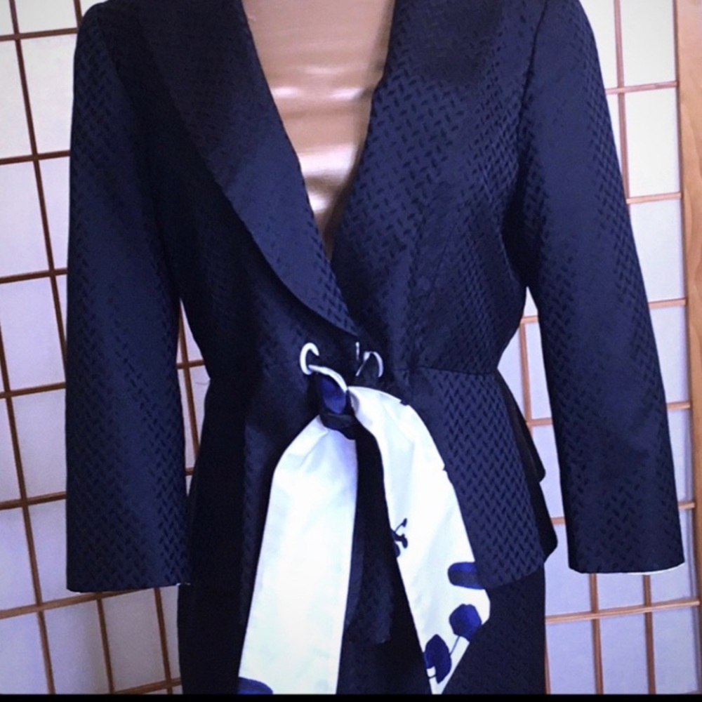 Skirt Suit Armani- Navy  100% Silk